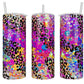 20 oz Vibrant Leopard Print Tracks Sublimation Tumbler