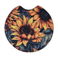 Watercolor Sunflower 2-Pack Neoprene Car Coaster Set