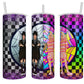 20 oz Holographic Wednesday Addams Stained Glass Web Sublimation Tumbler - Imperfect