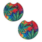 Tie Dye Cannabis Leaf 2-Pack Neoprene Car Coaster Set