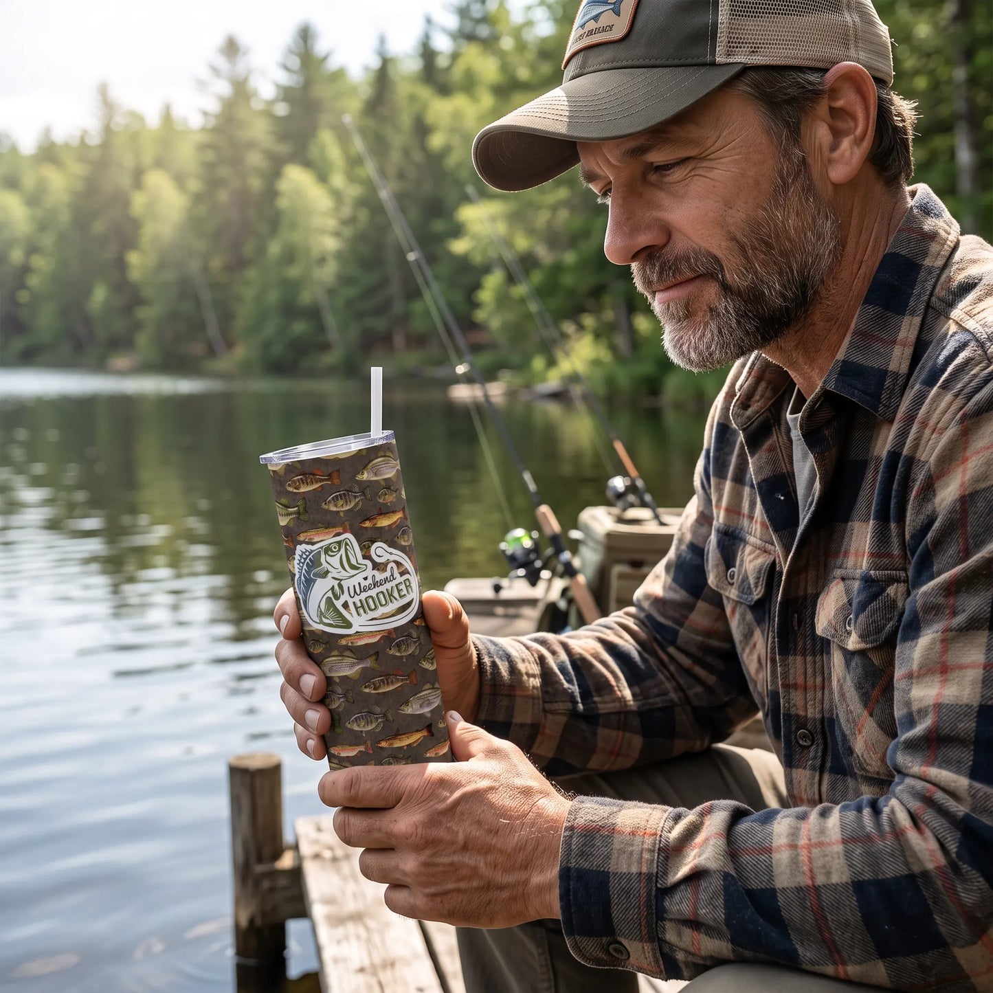 Weekend Hooker 20oz Fishing Skinny Tumbler