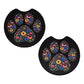 Wildflower Paw Print 2-Pack Neoprene Car Coaster Set