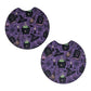 Gothic Witchcraft Cauldron Spellbook 2-Pack Neoprene Car Coaster Set