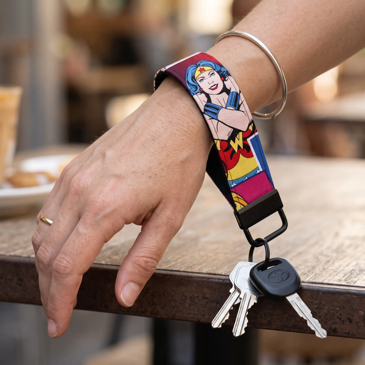 Retro Wonder Woman Comic Keychain Wristlet