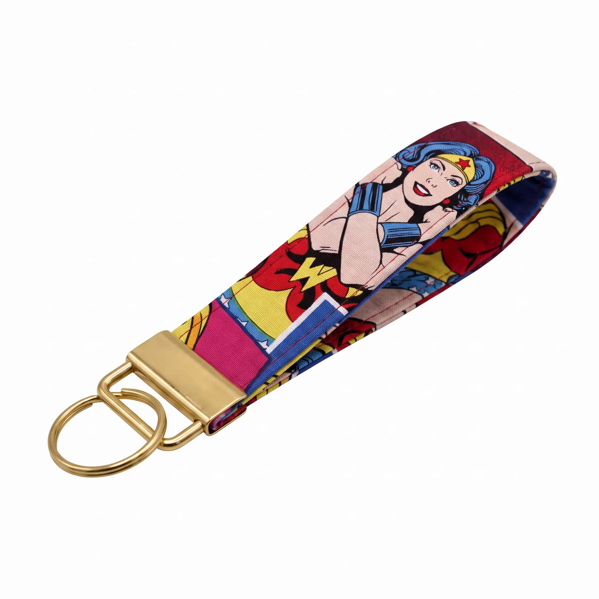 Retro Wonder Woman Comic Keychain Wristlet