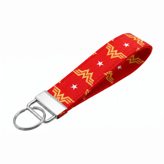 Retro Wonder Woman Logo Keychain Wristlet