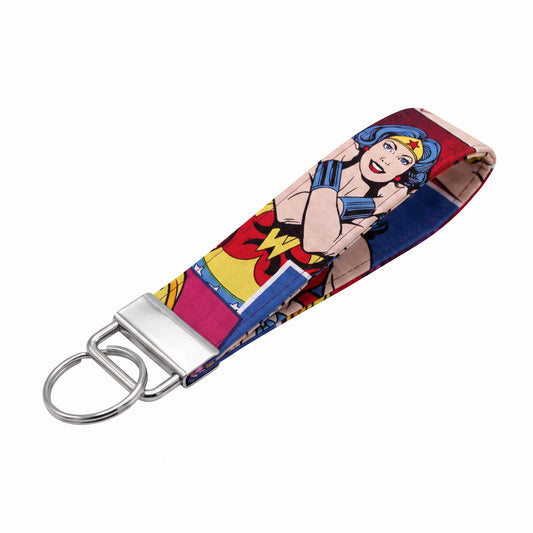 Retro Wonder Woman Comic Keychain Wristlet