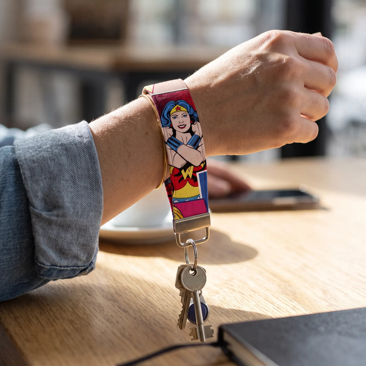 Retro Wonder Woman Comic Keychain Wristlet