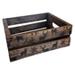 Wood Burnt Holiday Reindeer Snowflakes Solid Wood Crate