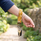 Mustard Botanical Floral Keychain Wristlet