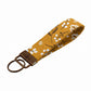 Mustard Botanical Floral Keychain Wristlet