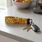 Mustard Botanical Floral Keychain Wristlet