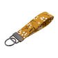 Mustard Botanical Floral Keychain Wristlet