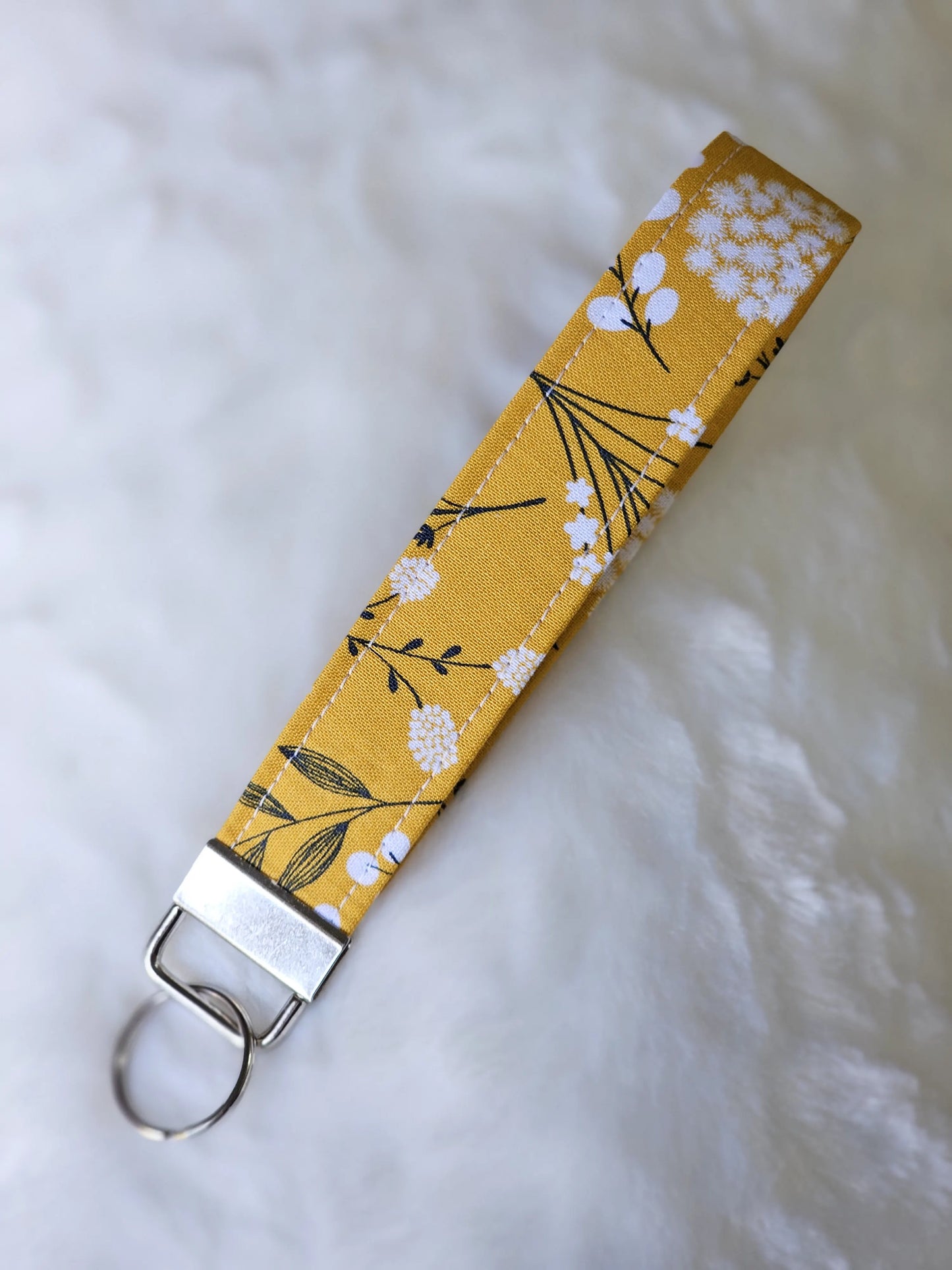 Yellow Floral Wristlet
