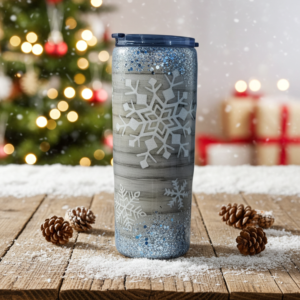 20 oz Peekaboo Say It Ain't Snow Epoxy Tumbler