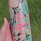 20 oz Hibiscus Tropical State Of Mind Pink Glitter Epoxy Tumbler