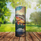 20 oz Fishing Jumping Trout Sunset Sublimation Tumbler