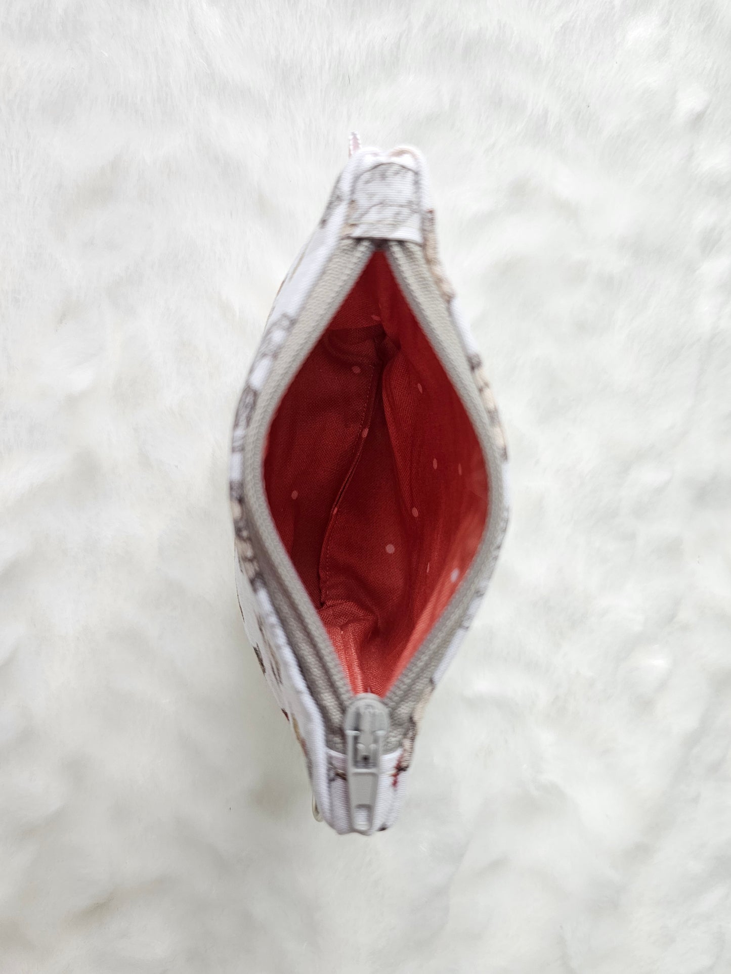 Chicken Poultry Coup Handmade Mini D-Ring Zipper Pouch