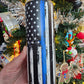 20 oz Police Thin Blue Line American Flag Glow-in-the-Dark Blue Sublimation Tumbler