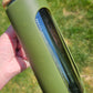 20 oz Etched Glass Monstera Leaves Skinny Tumbler with Handle