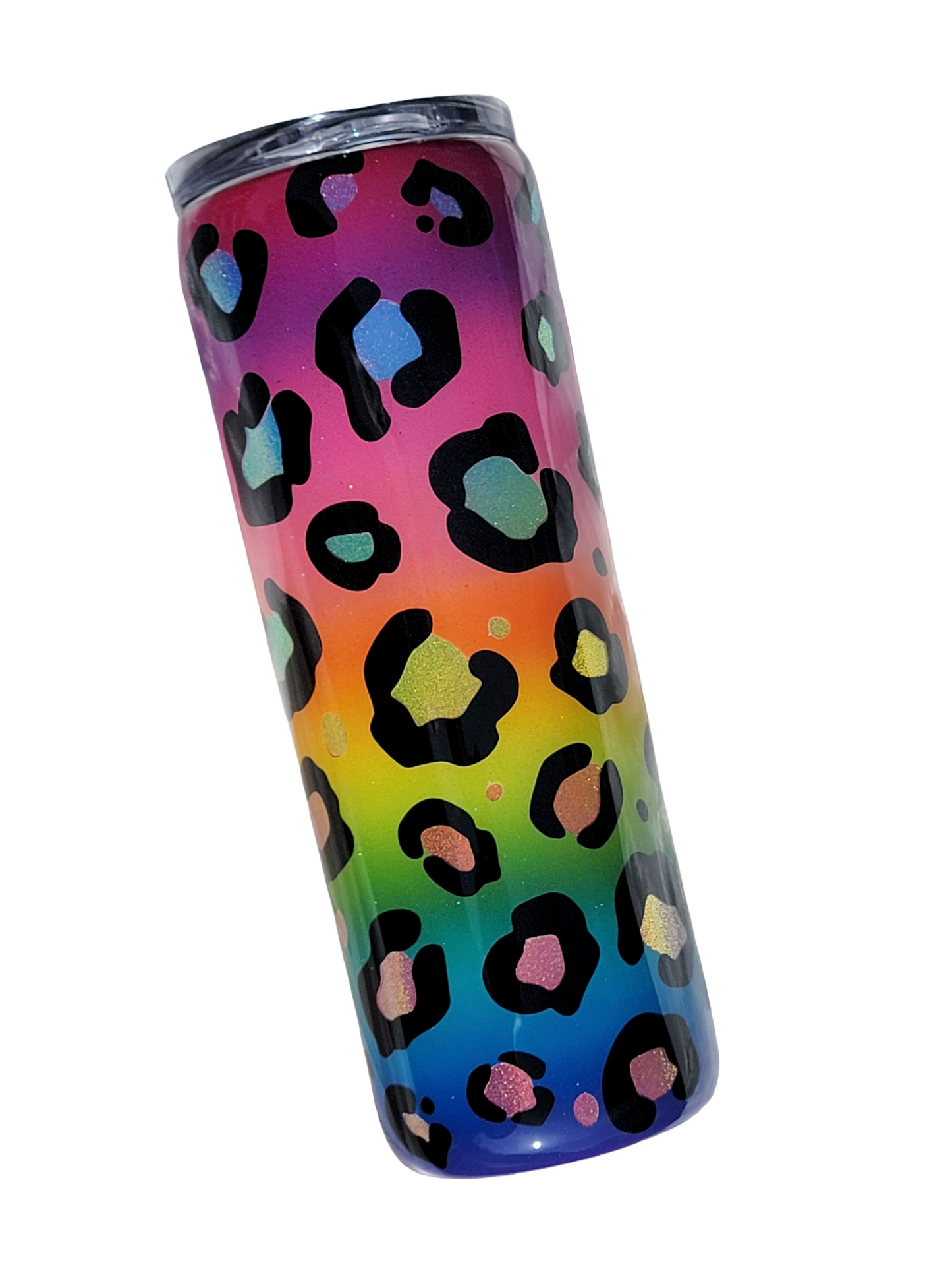 20 oz Double Airbrush Peekaboo Leopard Epoxy Tumbler