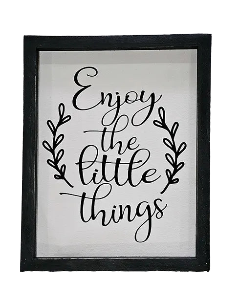 8"x10" Reverse Canvas Wood Frame Signs