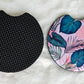 Tropical Teal Leaves 2 Pack Neoprene Car Coaster Set