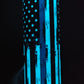 20 oz Police Thin Blue Line American Flag Glow-in-the-Dark Blue Sublimation Tumbler