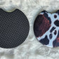 Western Cowhide Print 2 Pack Neoprene Car Coaster Set