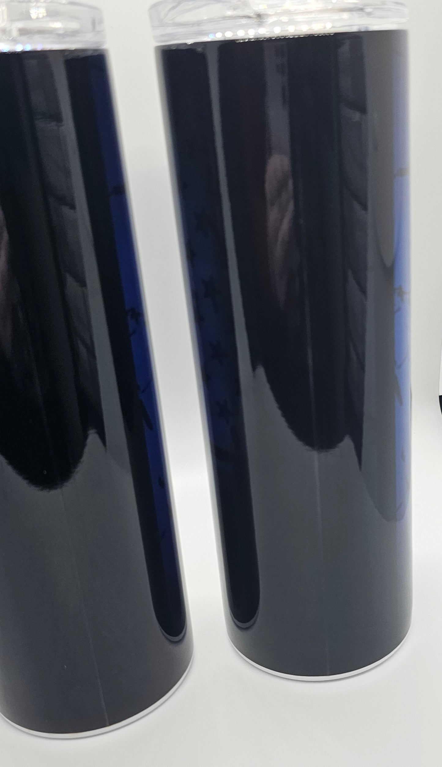 Police Back the Blue American Flag Sublimation Tumbler - Imperfect