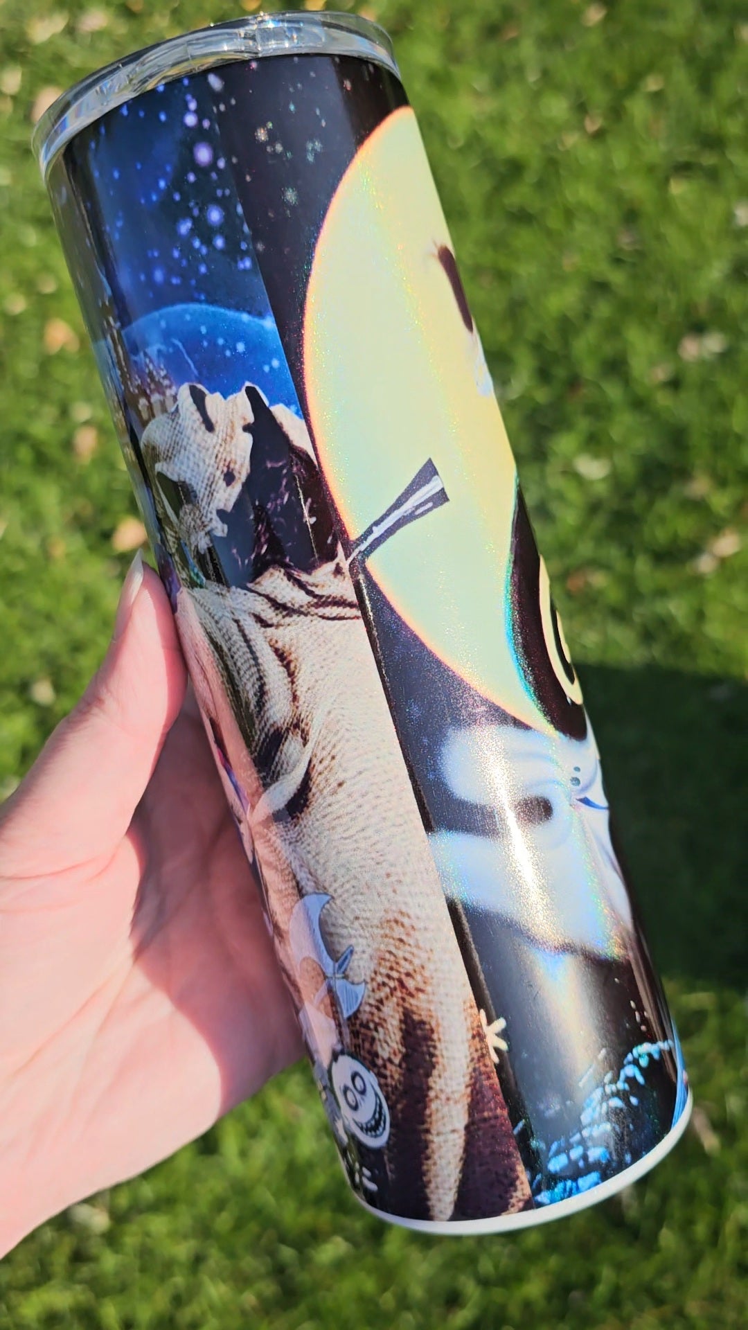 20 oz Holographic Oogie Boogie Christmas Town Sublimation Tumbler - Imperfect