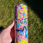 20 oz Skinny Lisa Frank Characters Rhinestone Print Sublimation Tumbler - Imperfect