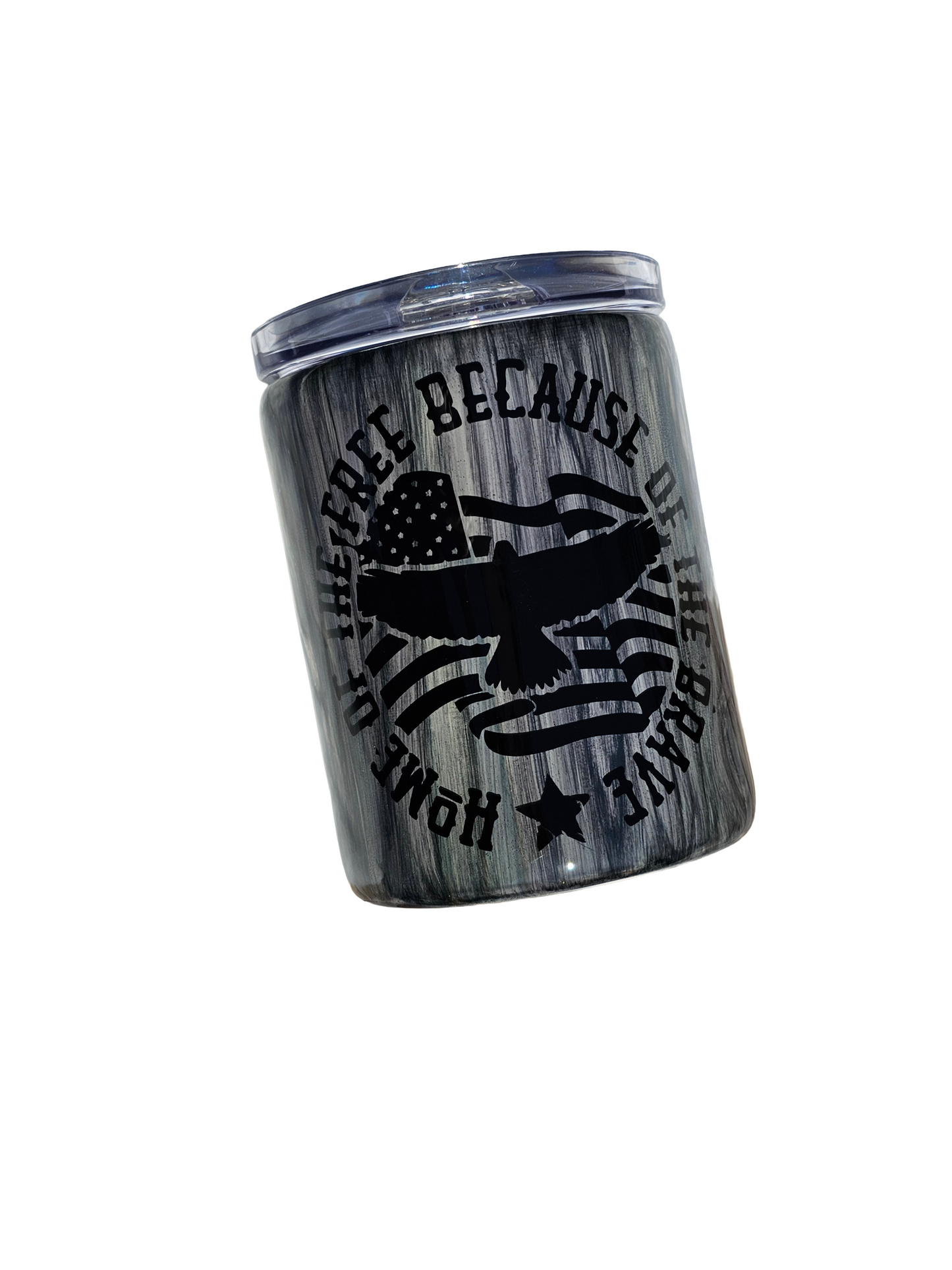17 oz Home of the Free Because of the Brave Epoxy Tumbler