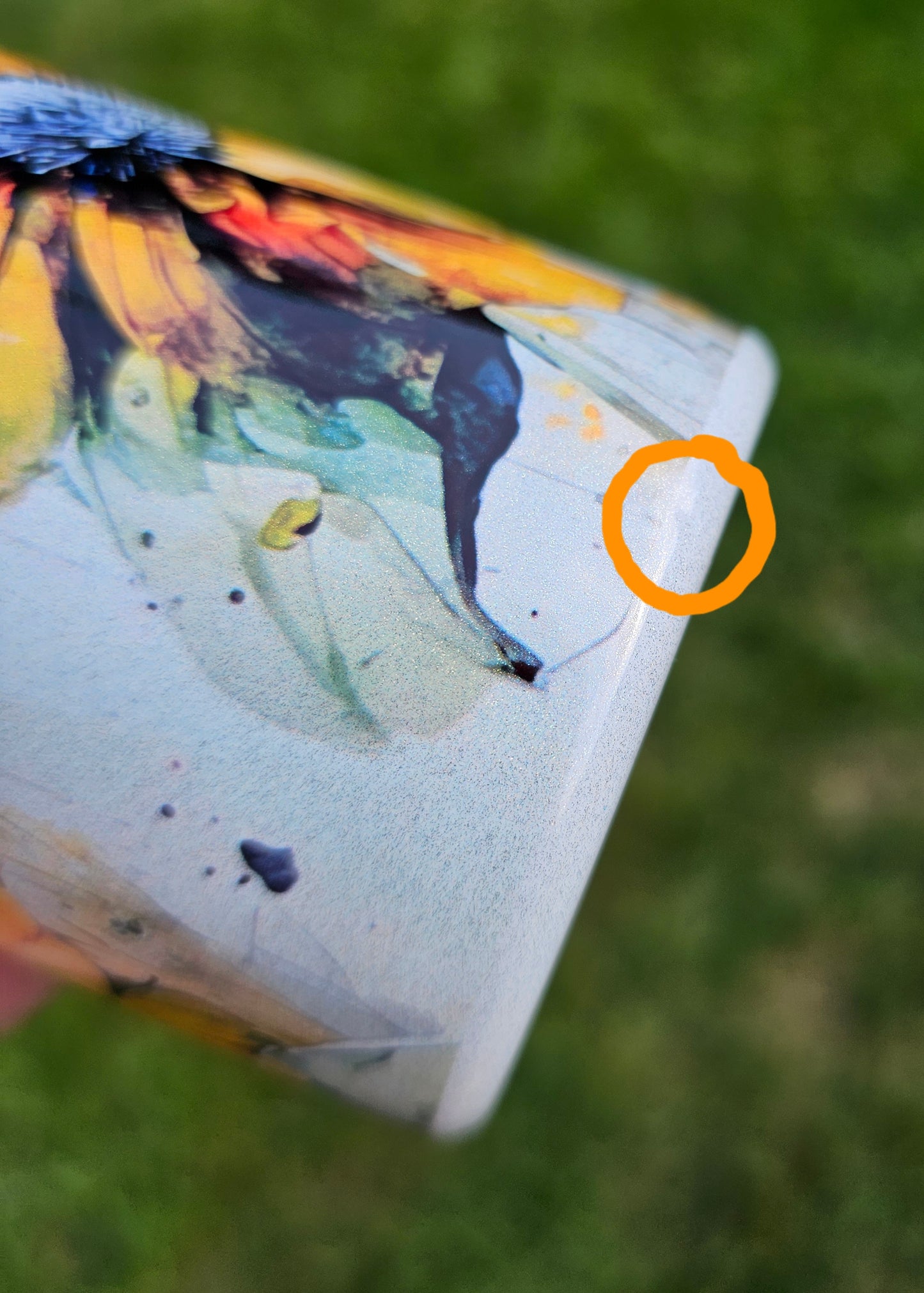 20 oz Holographic Boxer Dog Flowers Sublimation Tumbler - Imperfect