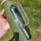 20 oz Etched Glass Monstera Leaves Skinny Tumbler with Handle