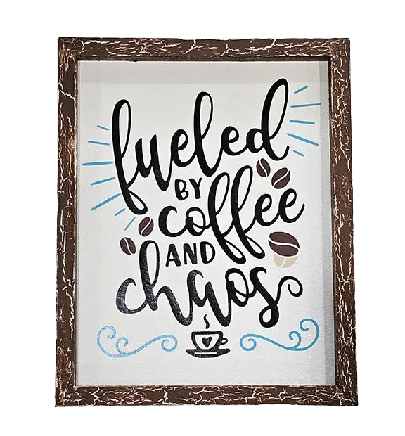 8"x10" Reverse Canvas Wood Frame Signs