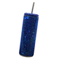 20 oz Slurp Jet Blue Aurora Borealis Rhinestone Tumbler