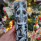 20 oz Skinny Grey Skull Sublimation Tumbler - Imperfect