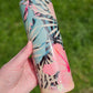 20 oz Hibiscus Tropical State Of Mind Pink Glitter Epoxy Tumbler