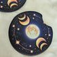 Celestial Moon Cosmic 2 Pack Neoprene Car Coaster Set