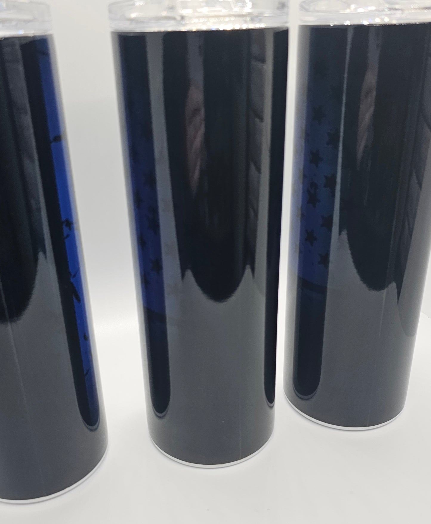 Police Back the Blue American Flag Sublimation Tumbler - Imperfect