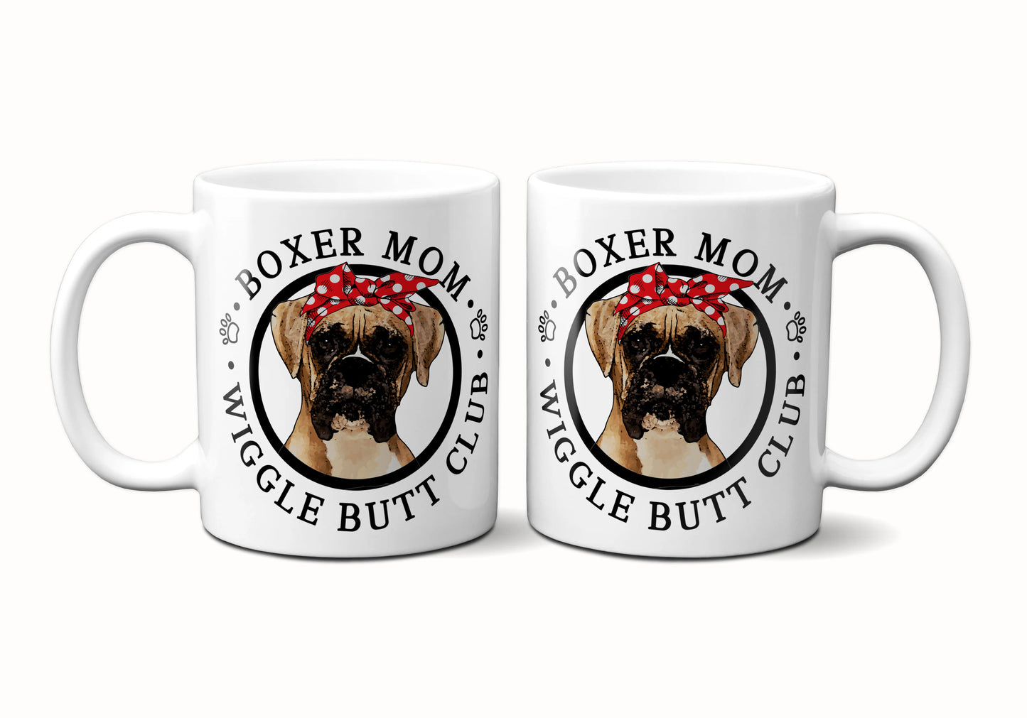 Boxer Mom Female Wiggle Butt Club Coffee Mug