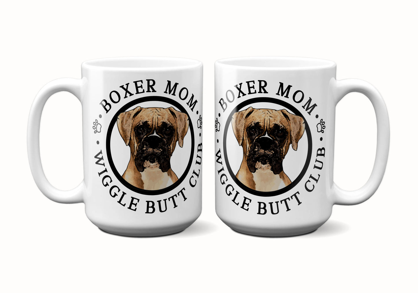 Boxer Mom Male Wiggle Butt Club Coffee Mug