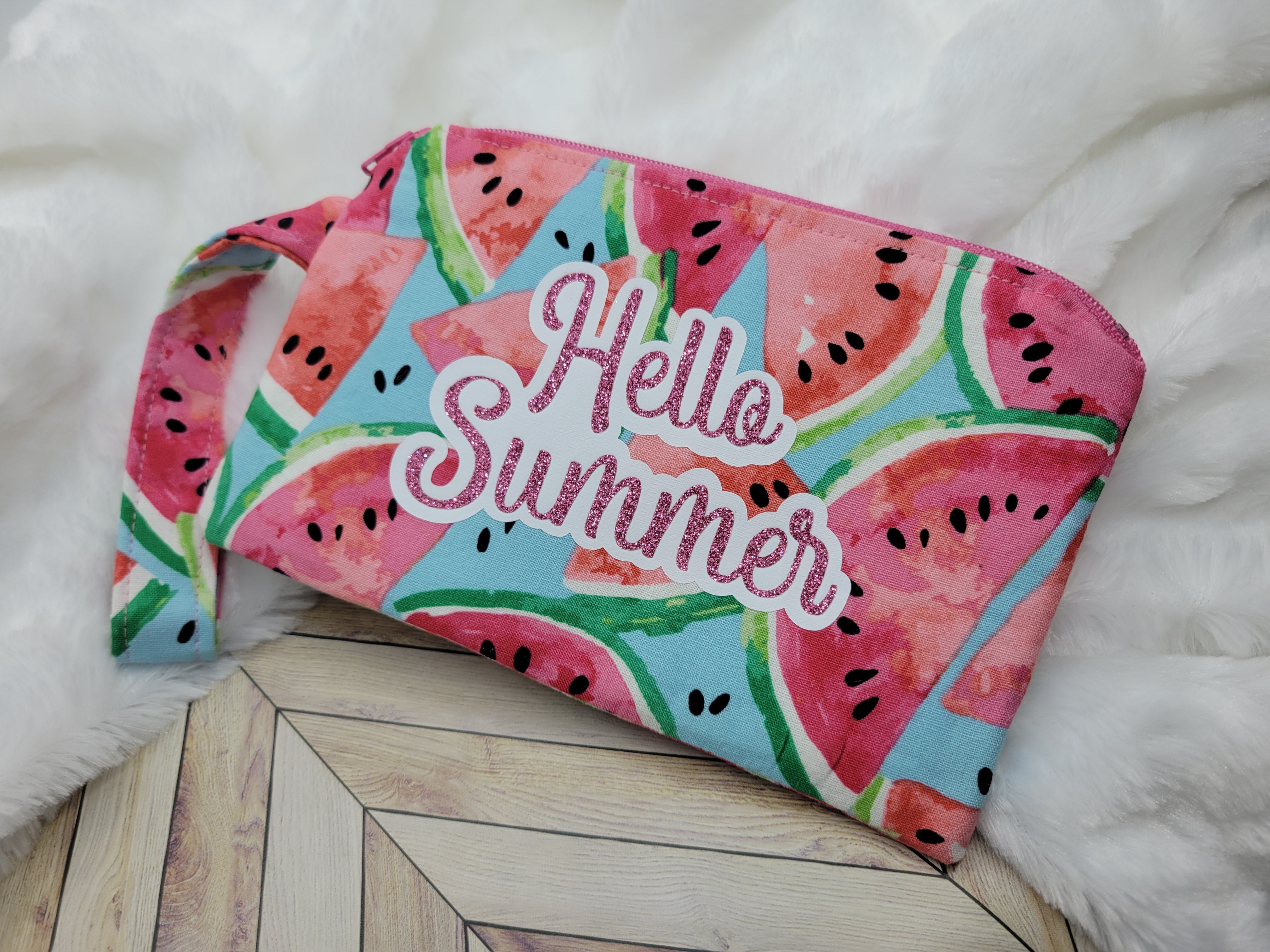 Hello Summer Wristlet Purse Artsy Niche Creations