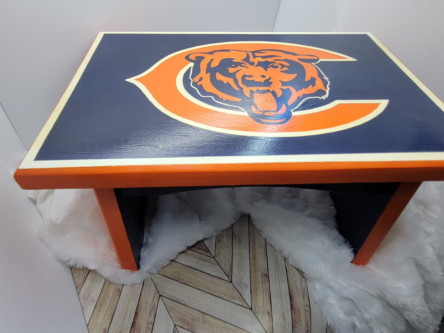 Chicago Bears Handpainted Foot Stool