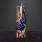 Firefighter Maltese Cross American Flag Sublimation Tumbler