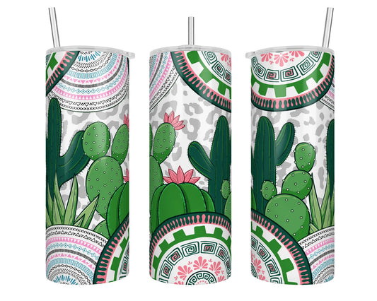 20 oz Cactus Theme Sublimation Tumbler