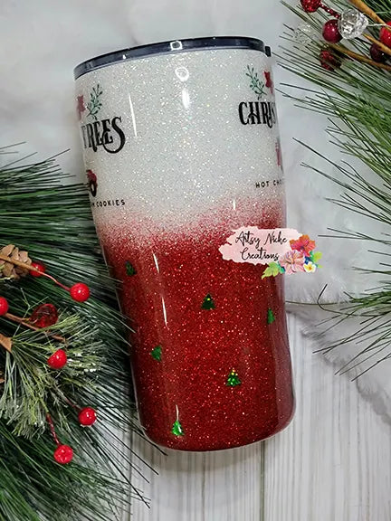 20 oz Fresh Cut Christmas Trees Ombre Epoxy Tumbler