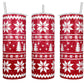 20 oz Skinny Red Christmas Sweater Sublimation Tumbler