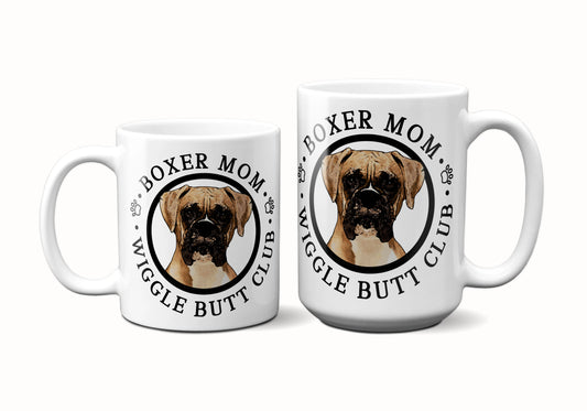 Boxer Mom Male Wiggle Butt Club Coffee Mug